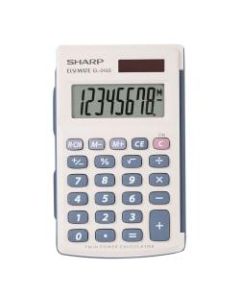 Sharp EL-243SB 8-Digit Pocket Calculator, Gray/Blue