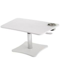 Victor High Rise Collection Height-Adjustable Wood Laptop Stand With Storage Cup, White
