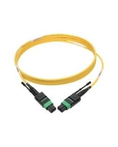 Tripp Lite MTP/MPO (APC) Singlemode Patch Cable (F/F), 12 Fiber, 40/100 GbE, QSFP+ 40GBASE-PLR4, Plenum, Push/Pull Tab, Yellow, 1 m (3.3 ft.) - Patch cable - yellow