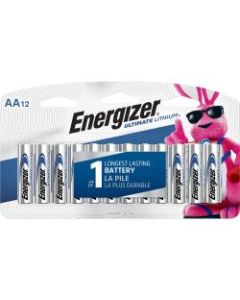 Energizer Ultimate Lithium AA Batteries - For Mouse, LED Light, Laser Level, Stud Finder - AA - 144 / Carton