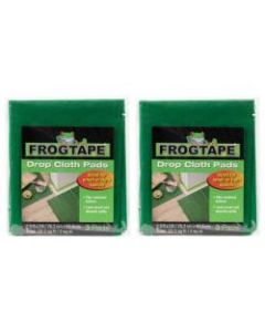 Duck Brand FrogTape Drop Cloth Pads, 36in x 2-1/2ft, Green, Pack Of 2 Pads