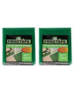 Duck Brand FrogTape Drop Cloth Pads, 36in x 2-1/2ft, Green, Pack Of 2 Pads