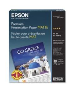 Epson Very High Resolution Print Paper, 11in x 14in, 97 (U.S.) Brightness, 44 Lb, Ream Of 50 Sheets