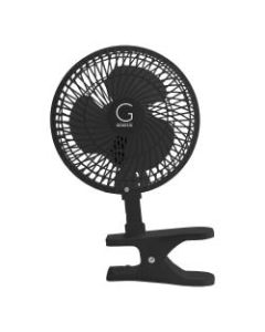 Genesis 6in Max Breeze Clip Fan With Attachable Tabletop Base, 10inH x 5inW x 5inD, Black
