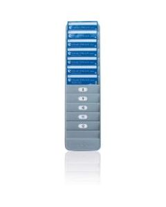 Pyramid 500-12 12 Pocket Badge Rack - 12 x Card - 12 Pocket(s) - 14.1in Height x 3.9in Width x 0.7in Depth - Durable, Lightweight - 0% - Light Gray - Plastic - 1 Each