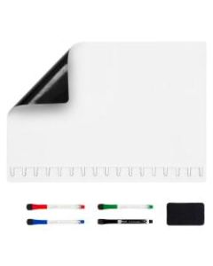 Note Tower Magnetic Dry-Erase Whiteboard Refrigerator Board, 12in x 17in, White