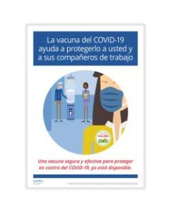 ComplyRight COVID-19 Vaccine Posters, Vaccine, Spanish, 10in x 14in, Pack Of 3 Posters