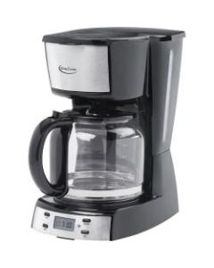 Betty Crocker BC-2809CB 12-Cup Stainless Steel Coffee Maker - Programmable - 1.90 quart - 12 Cup(s) - Multi-serve - Timer - Stainless Steel - Glass