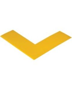 Mighty Line Deluxe Safety Tape Angles, 6inH x 6inW x 2inD, Yellow, Case Of 24