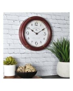 FirsTime & Co. Patina Round Wall Clock, Red
