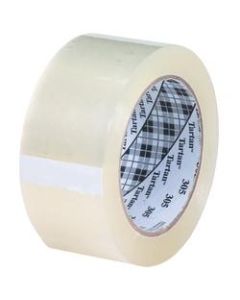 3M Tartan 305 Carton Sealing Tape, 3in Core, 2in x 110 Yd., Clear, Case Of 6