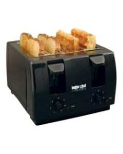 Better Chef 4-Slice Dual-Control Toaster, Black