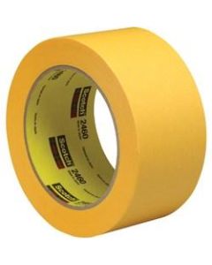 3M 2460 Flatback Tape, 3in Core, 2in x 180ft, Gold, Pack Of 24