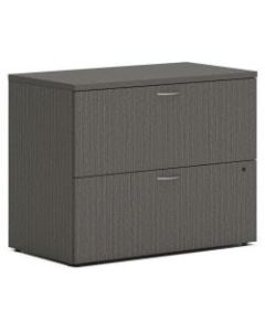 HON MOD Desk Collection 36inW Lateral 2-Drawer File Cabinet With Removable Top, Slate Teak
