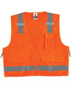 Ergodyne GloWear Safety Vest, Surveyors 8250Z, Type R Class 2, Large/X-Large, Orange
