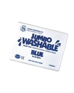 Ready 2 Learn Jumbo Washable Unscented Stamp Pads, 6 1/4in x 4in, Blue, Pack Of 2