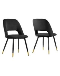 Glamour Home Ania Dining Chairs, Black, Set Of 2 Chairs