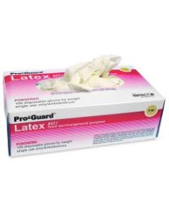 Impact Products Disposable Latex Powdered General Purpose Gloves, Large, Natural, Box Of 100