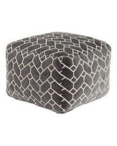 Anji Mountain Iroquois Pouf Ottoman, Smoke