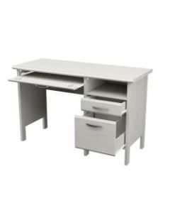 Inval 47inW Computer Desk, Washed Oak