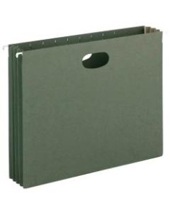 Smead Hanging Expanding File Pockets, 3 1/2in Expansion, Letter Size, Standard Green, Box Of 10