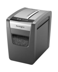 Kensington OfficeAssist Shredder M100S Anti-Jam Cross Cut - Non-continuous Shredder - Cross Cut - 10 Per Pass - for shredding Paper, Paper Clip, Staples - 0.156in x 1.578in Shred Size - P-4 - 6 Minute Run Time - 6 gal Wastebin Capacity