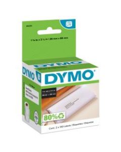 DYMO 30251 LabelWriter Address Labels, 30251, 1 1/8in x 3 1/2in, White, 130 Labels Per Roll, Pack Of 2 Rolls