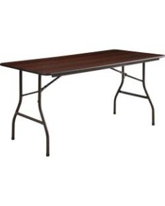 Lorell Laminate Economy Folding Table, 5ftW, Mahogany