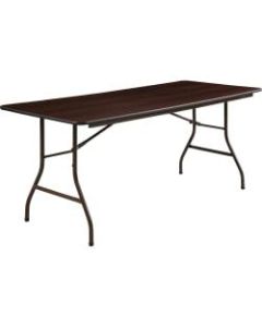 Lorell Laminate Economy Folding Table, 6ftW, Mahogany