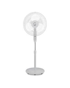 Genesis Oscillating Fan With 16in Stand and Remote, Black