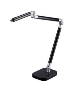 BLACK+DECKER PureOptics Summit Flex Ultra Reach LED Clamp-On Desk Lamp, Adjustable, 29 1/2inH, Black