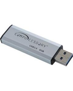 Compucessory 8GB USB 3.0 Flash Drive - 8 GB - USB 3.0 - Silver