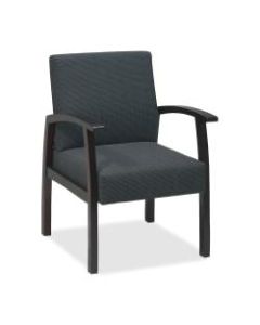 Lorell Deluxe Guest Chair, Charcoal/Mahogany