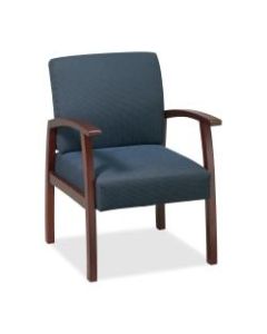 Lorell Wood Guest Chair, Midnight Blue Fabric/Cherry Frame