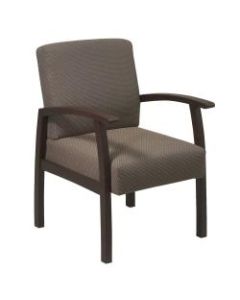 Lorell Deluxe Guest Chair, Taupe/Espresso