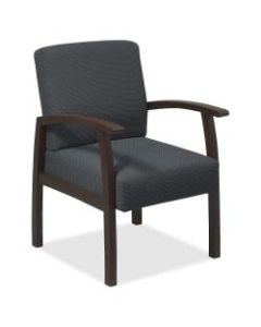 Lorell Wood Guest Chair, Charcoal Fabric/Espresso Frame