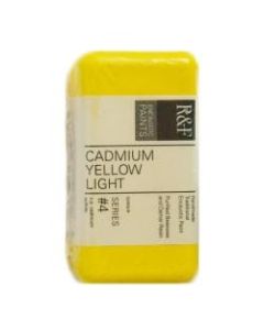 R & F Handmade Paints Encaustic Paint Cakes, 40 mL, Cadmium Yellow Light, Pack Of 2