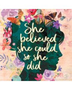 Willow Creek Press 5-1/2in x 5-1/2in Hardcover Gift Book, She Believed She Could