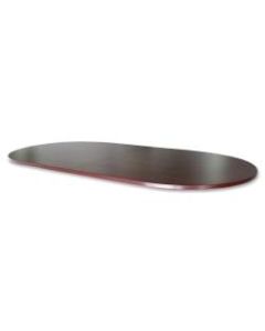 Lorell Essentials Conference Oval Table Top, 2-Piece, 96inW, Mahogany