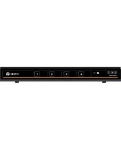 Vertiv Cybex SC800 Secure Desktop KVM, 4 Port Single-Head, DP in/DP out,DPP - 4K UHD , NIAP PP 3.0 Compliant , Audio/USB , Secure Isolated Channels , 3-Year Full Coverage Factory Warranty - Optional Extended Warranty Available