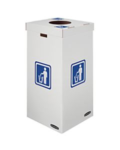Bankers Box Waste And Recycling Bins, Extra Large Size, White/Blue, Pack Of 10