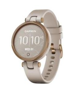 Line Garmin Lily Smart Watch - Women - Heart Rate Monitor, Pulse Oximeter Sensor, Accelerometer, Ambient Light Sensor  - TFT LCD - Touchscreen - Bluetooth - 120 Hour - 1.34in - Rose Gold, Light Sand Case