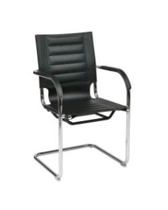 Ave Six Trinidad Guest Chair, Black/Silver