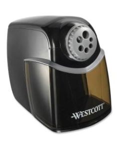 Westcott iPoint Heavy-Duty School Sharpener - Helical - Gray, Black - 1 Each