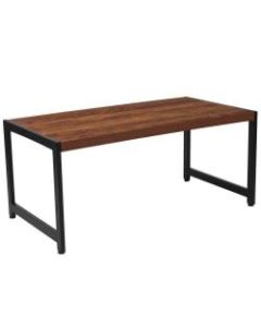 Flash Furniture Grove Hill Coffee Table, 18-1/2inH x 41-3/4inW x 21-3/4inD, Black/Rustic