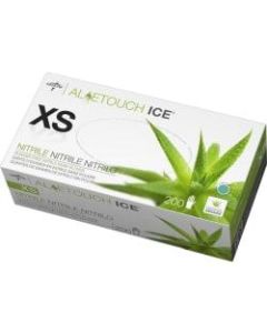 Medline AloeTouch Ice Nitrile Gloves, X-Small, Clear, Box Of 200