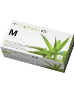Medline AloeTouch Ice Nitrile Gloves, Medium, Clear, Box Of 200