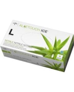 Medline AloeTouch Ice Nitrile Gloves, Large, Clear, Box Of 200