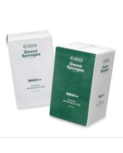 Medline CARING Woven Gauze Sponges, 12-Ply, 3in x 3in, White, Box Of 200