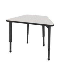 Marco Group Apex Series Adjustable Trapezoid Student Desk, Gray Nebula/Black